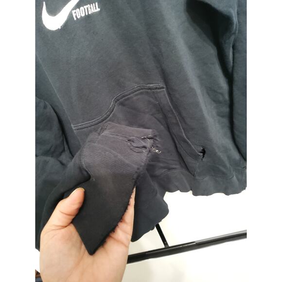 Nike Beast hoodie Thrashed broke in soft faded distressed holes size Men's L - Picture 7 of 11